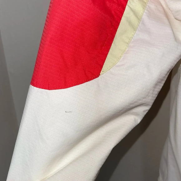 Columbia Peach & White Full Zip Windbreaker Hooded Jacket Medium Women’s - Picture 4 of 16